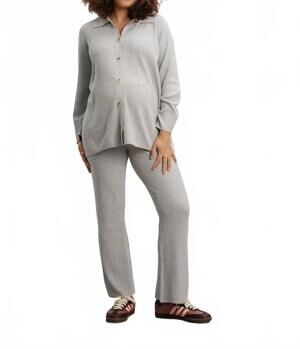 NEW NOM MATERNITY thomasine sweater cardigan - maternity in heather grey